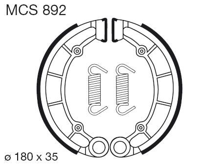 Brake shoes LUCAS MCS 892